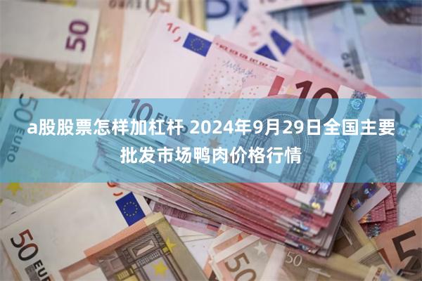 a股股票怎样加杠杆 2024年9月29日全国主要批发市场鸭肉